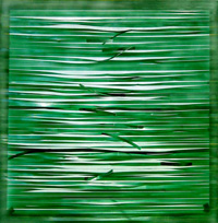 Bildobjekt aus grünen Umreifungsbändern