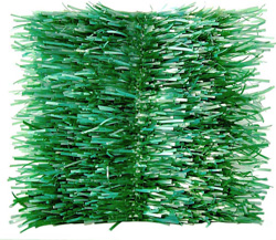 Bildobjekt aus grünen Umreifungsbändern